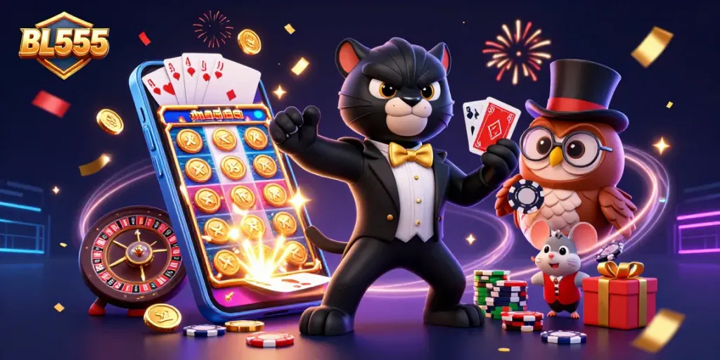 Engage with BL555 and experience the excitement of poker, slots, and casino thrills.