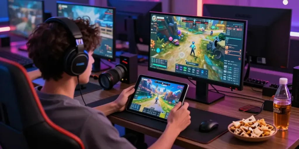 Engaging dynamic gaming experience on trang chủ debet platform with vibrant graphics and accessories.