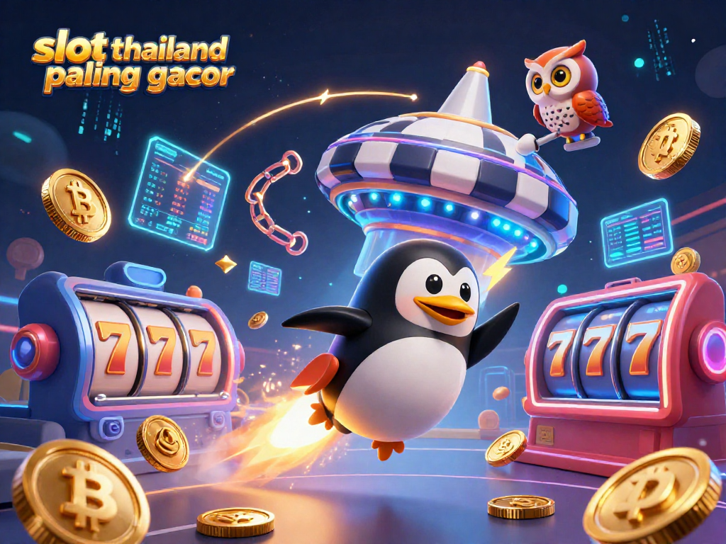 Spin and win with slot thailand paling gacor, featuring vibrant 3D casino elements in dynamic action.