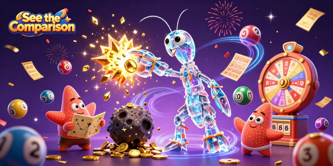 Engage in thrilling gaming adventures as you see the comparison of lotteries and bingo elements in a dynamic casino illustration.